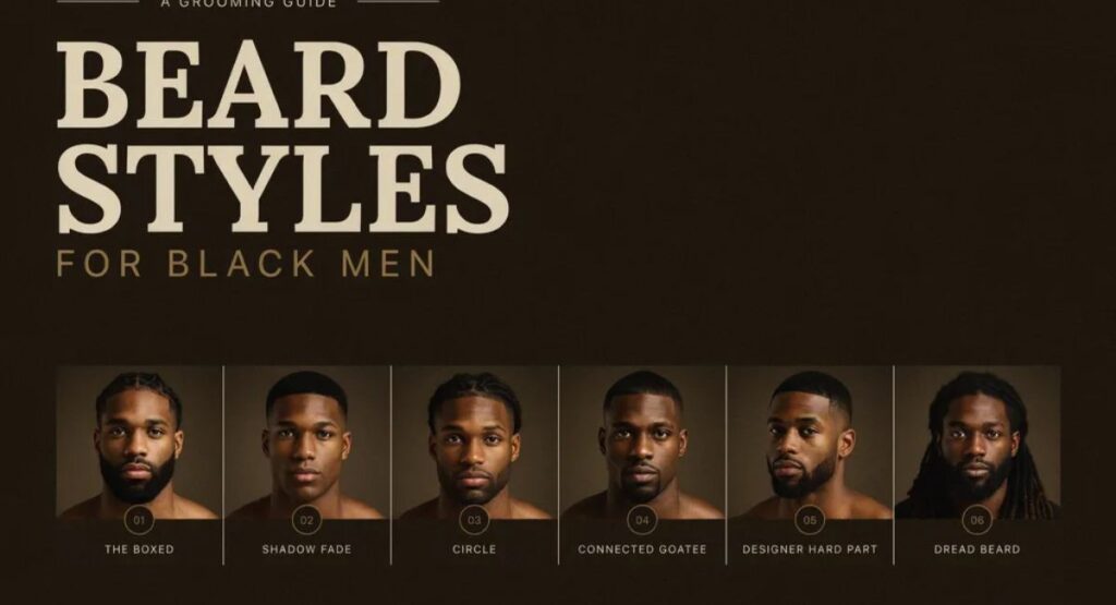 Best beard styles for black males with short beard and goatee examples