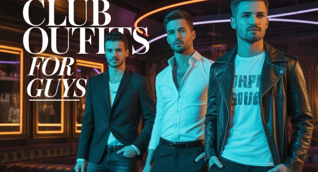 Night club outfit men winter with leather jacket and Chelsea boots
