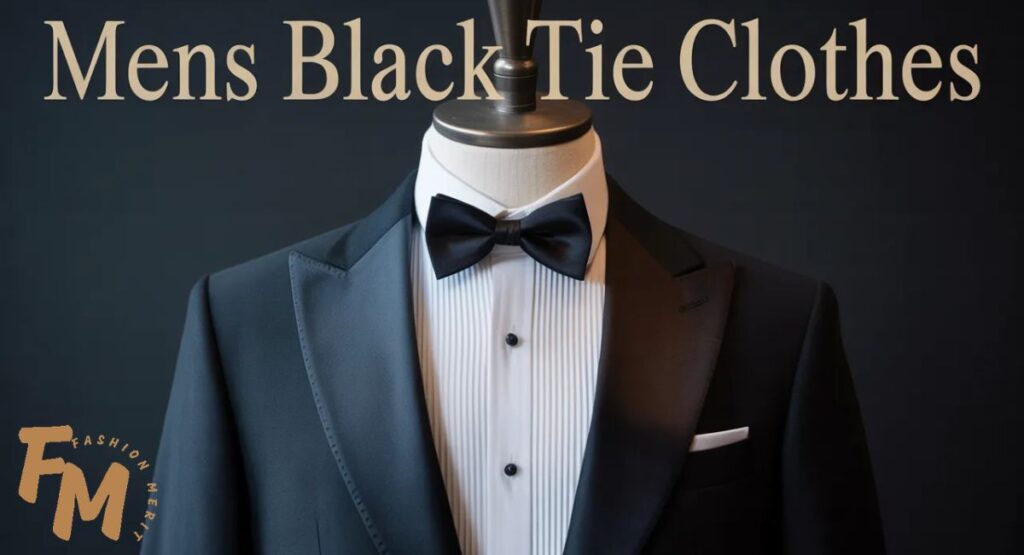 Mens black tie dress code tuxedo outfit for formal evening event