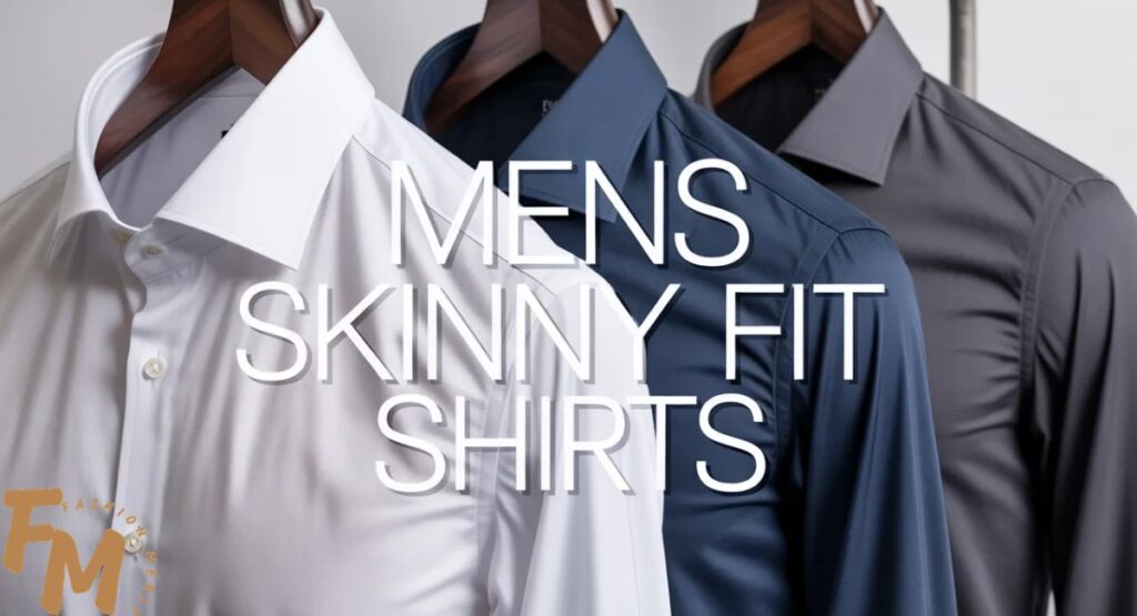 Mens skinny fit shirts outfit showing a slim-fit tailored shirt with chinos and dress shoes for modern casual or office style