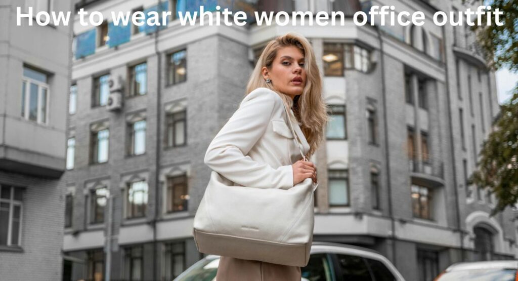 white office outfit winter women layered blazer coat professional style