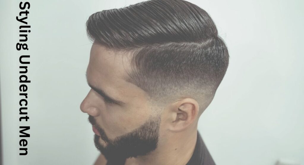 styling undercut men straight hair slicked back modern lo