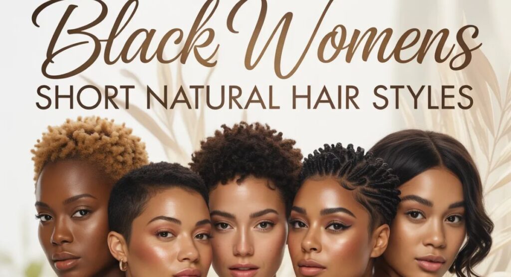 wash and go short natural hairstyle black women
