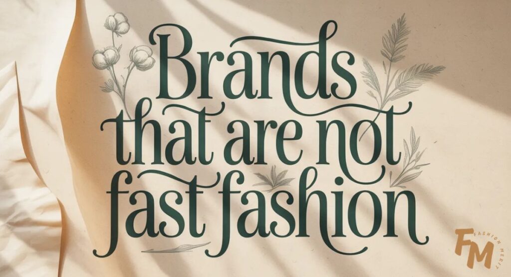 Brands that are not fast fashion