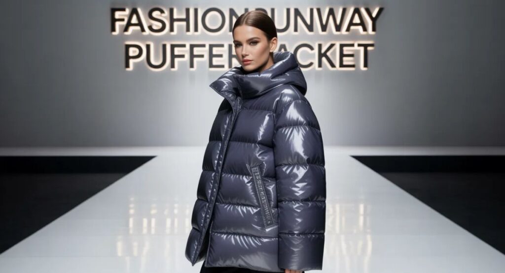 The fashion runway puffer jacket represents modern winter fashion with oversized silhouettes, bold designs, and luxury materials. This outerwear trend combines comfort, functionality, and high-end style seen on global runways and street fashion.