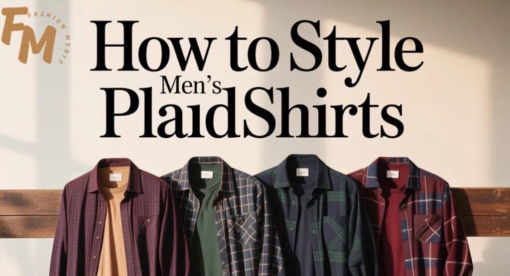 Flannel shirt outfits men's styling with oversized plaid shirt and sneakers