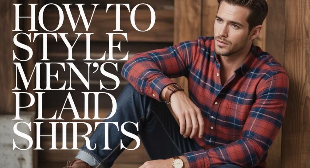 Plaid Shirt Outfit Men featuring casual flannel shirt with black jeans