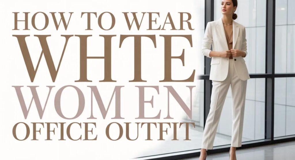 how to wear white women office outfit professional style guide