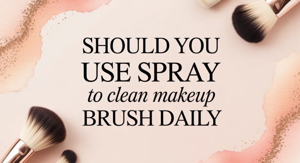 Clean makeup brushes drying properly after deep cleaning routine