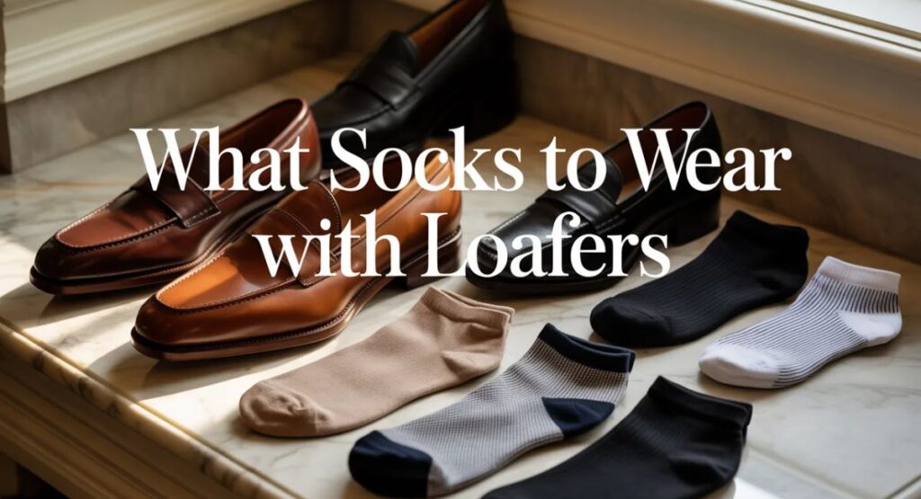 what socks to wear with loafers women's street style look