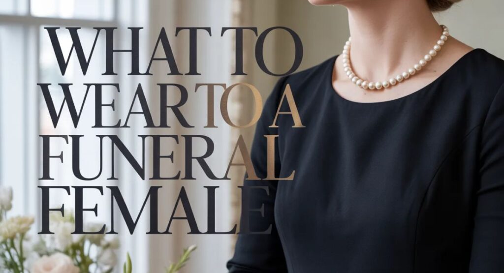 what to wear to a funeral female black dress elegant outfit