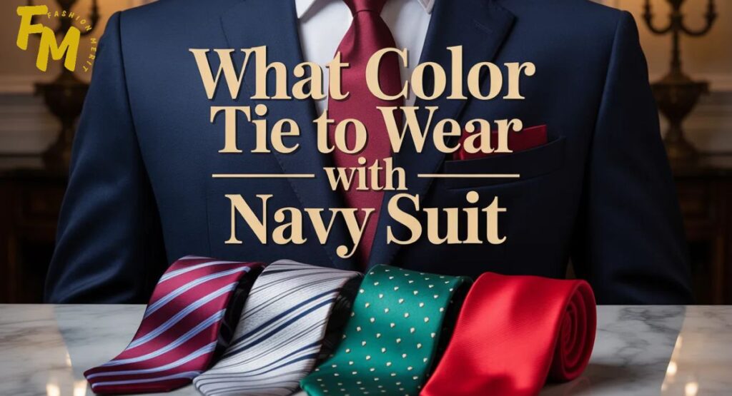 What Color Tie to Wear with Navy Suit with burgundy tie and white shirt combination
