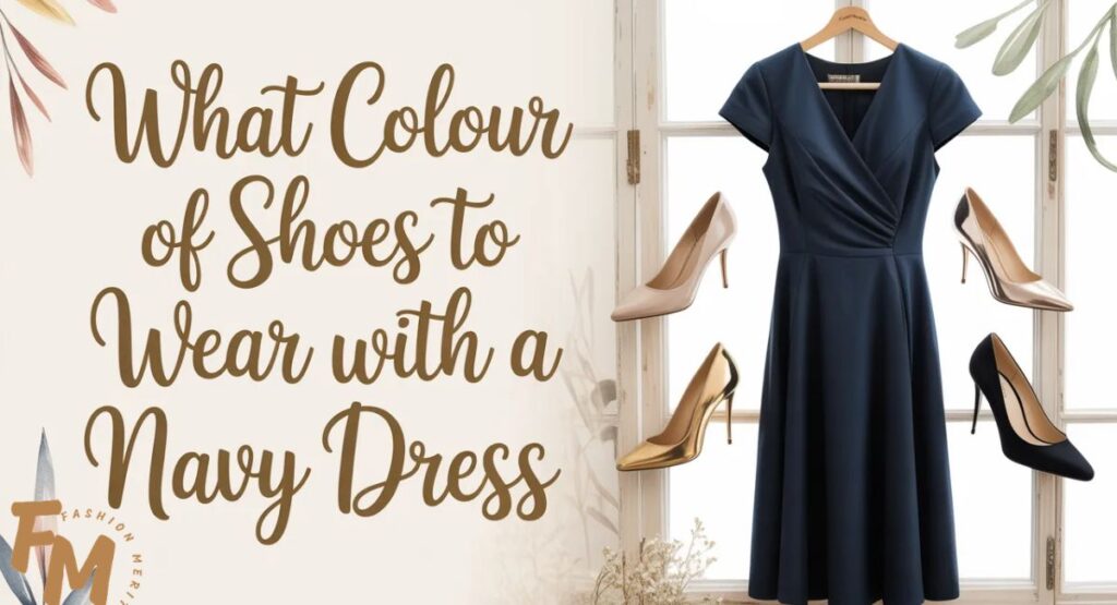 what colour of shoes to wear with a navy dress nude heels elegant look