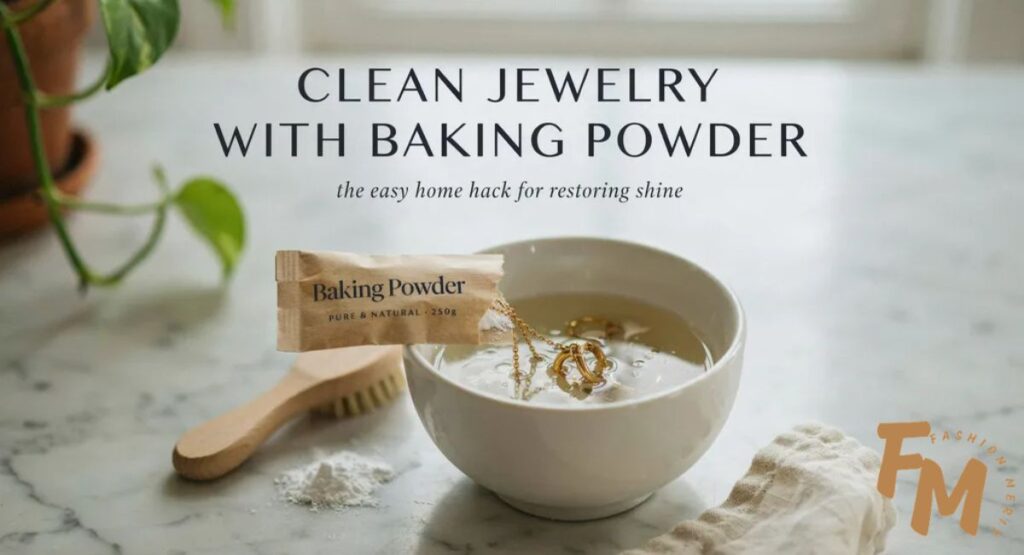 Tarnished silver bracelet restored with baking powder cleaning method
