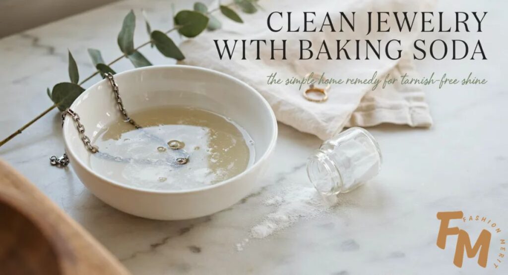 Silver jewelry care routine with baking powder cleaning