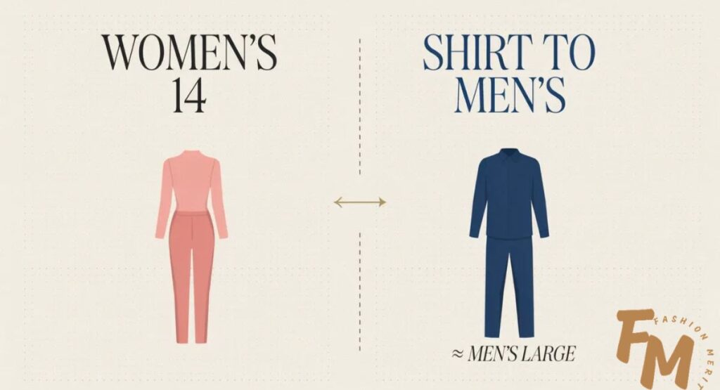 Women's 14 Shirt to Men's